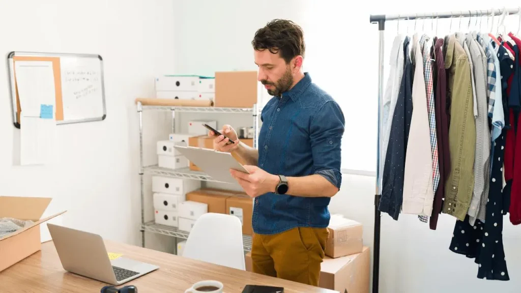 Real life example of an online clothing business workflow